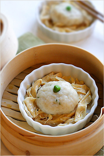 Fish Ball Dim Sum (Steamed Fish Balls with Beancurd Sticks)