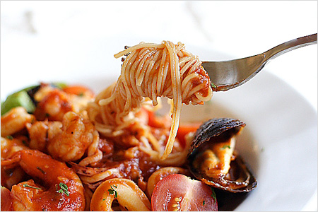 Angel Hair Pasta with Seafood
