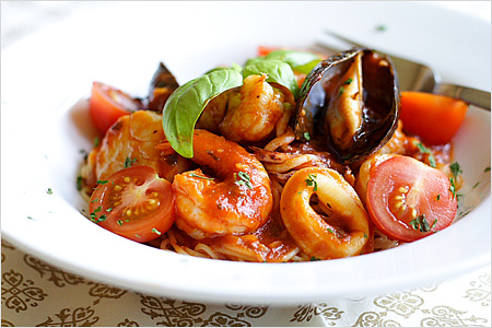 Recipes for seafood pasta